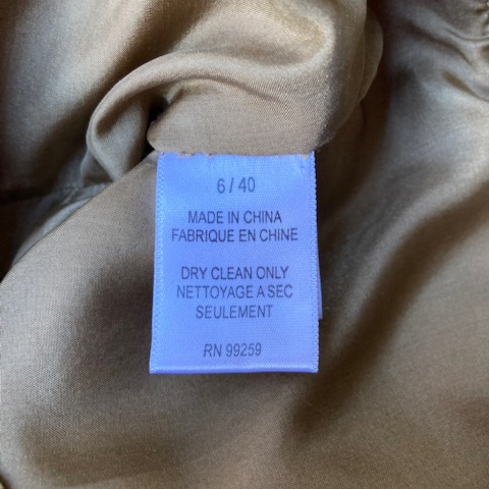Vera Wang Gold Silk Blend Empire Dress - Picture 6 of 8
